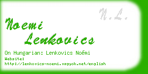 noemi lenkovics business card
