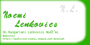 noemi lenkovics business card